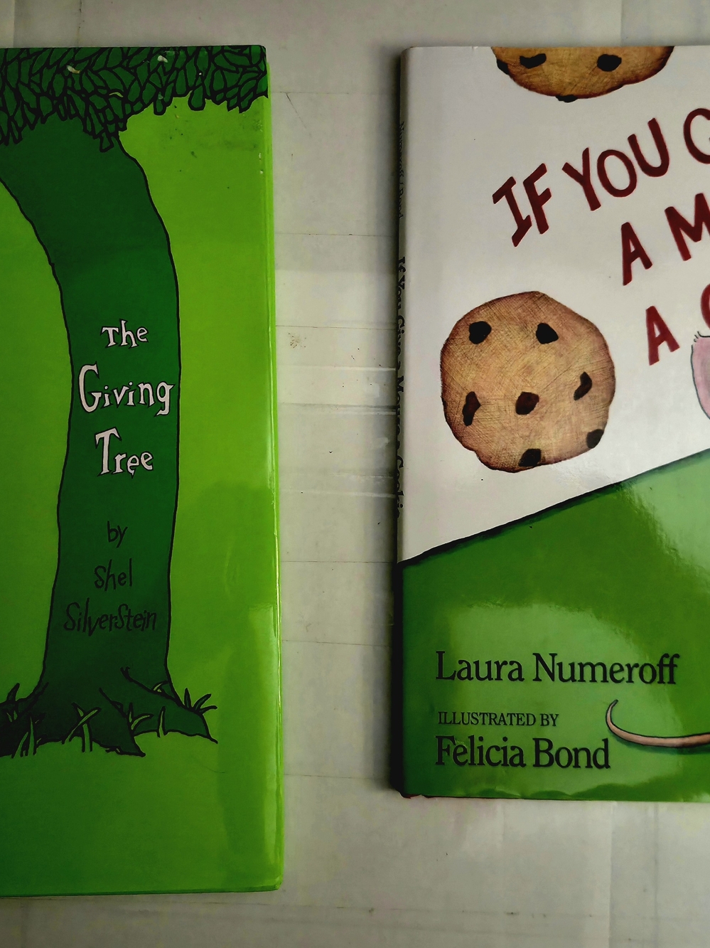 Classic Children's Hardcover Book Lot (The Giving Tree & Mouse a Cookie)